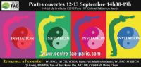 Portes Ouvertes Centre Tao Paris. Du 12 au 13 septembre 2015 à Paris19. Paris. 